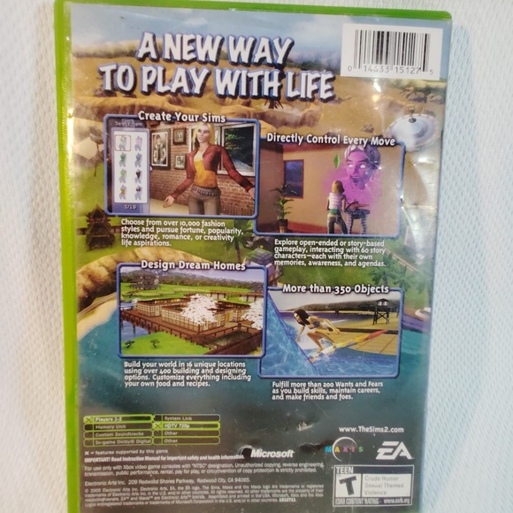 The Sims 2 (Microsoft Xbox, 2005) CIB Complete - Picture 3 of 3